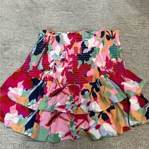 BB Dakota Multicolor Floral Mini Skirt